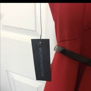 Red Worthington Peplum Dress